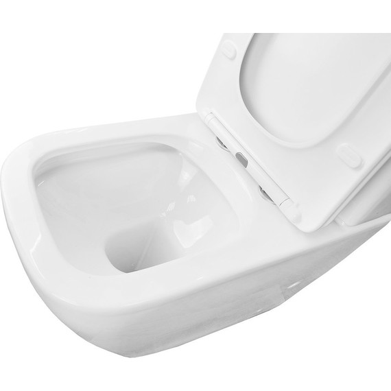 Унитаз-компакт безободковый Azario Levanto AZ-1228A с крышкой микролифт - фото 7