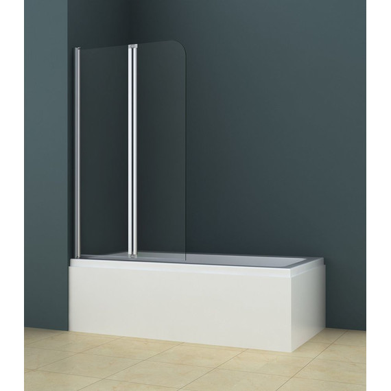 Шторка для ванны Azario AZ-141 80х140 см, хром/прозрачное - фото, картинка 2 Шторка для ванны Azario AZ-141 80х140 см, хром/прозрачное - фото 2