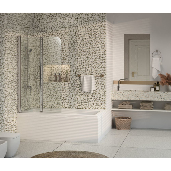 Шторка для ванны Azario AZ-141 80х140 см, хром/прозрачное - фото, картинка 4 Шторка для ванны Azario AZ-141 80х140 см, хром/прозрачное - фото 4