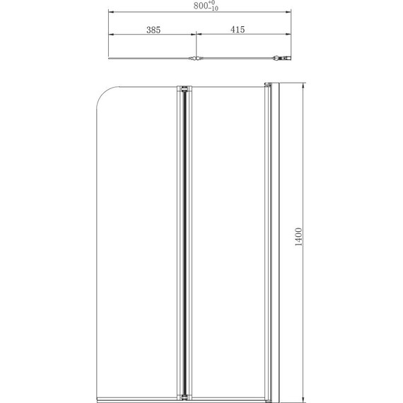 Шторка для ванны Azario AZ-141 80х140 см, хром/прозрачное - фото, картинка 7 Шторка для ванны Azario AZ-141 80х140 см, хром/прозрачное - фото 7