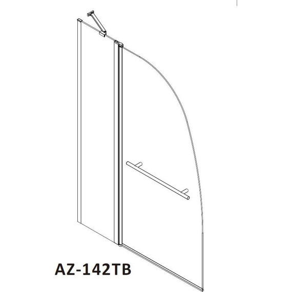 Шторка для ванны AZARIO AZ-142TB 100х140 см, хром/прозрачное - фото, картинка 6 Шторка для ванны AZARIO AZ-142TB 100х140 см, хром/прозрачное - фото 6