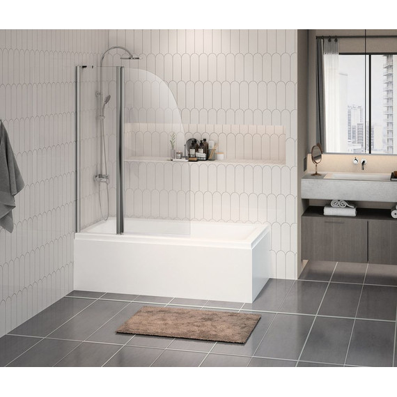 Шторка для ванны Azario AZ-142 100х140 см, хром/прозрачное - фото, картинка 4 Шторка для ванны Azario AZ-142 100х140 см, хром/прозрачное - фото 4