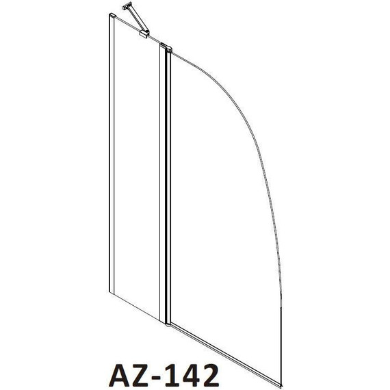 Шторка для ванны Azario AZ-142 100х140 см, хром/прозрачное - фото, картинка 6 Шторка для ванны Azario AZ-142 100х140 см, хром/прозрачное - фото 6