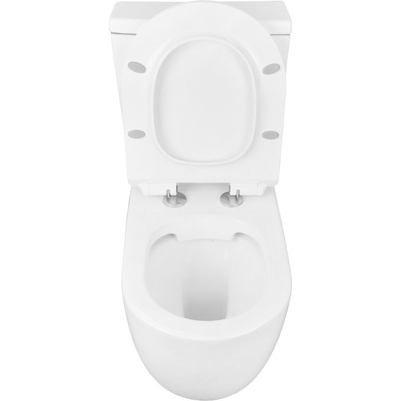 Унитаз-компакт безободковый Azario Corsa AZ-2062S с крышкой микролифт - фото 4