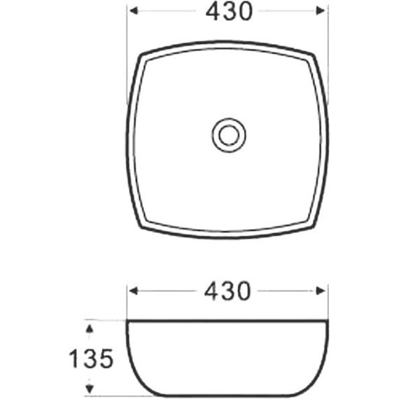 Раковина-чаша Azario 43 см AZ-2076 - фото, картинка 3 Раковина-чаша Azario 43 см AZ-2076 - фото 3