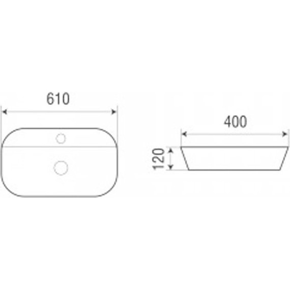 Раковина-чаша Azario 61 см AZ-2203 - фото, картинка 3 Раковина-чаша Azario 61 см AZ-2203 - фото 3