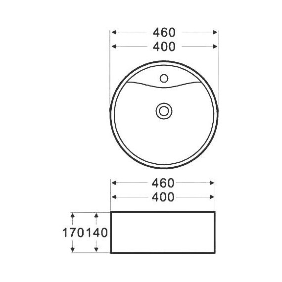 Раковина-чаша Azario 46 см AZ-3018 - фото, картинка 3 Раковина-чаша Azario 46 см AZ-3018 - фото 3
