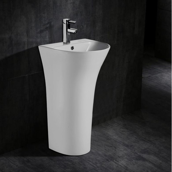 Раковина напольная Azario Fretta Round 48 см - фото, картинка 2 Раковина напольная Azario Fretta Round 48 см - фото 2