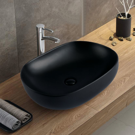Раковина-чаша Azario 60 см AZ-78326MB, черный матовый - фото 2