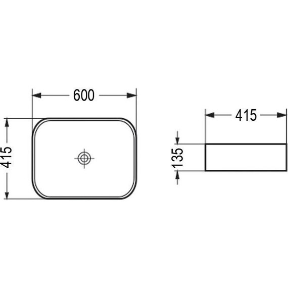 Раковина-чаша Azario 60 см AZ-78326MB, черный матовый - фото 4