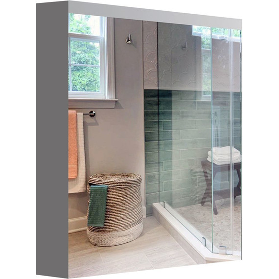 Зеркало-шкаф Azario 50 см AZ-ZC-046CS, серый - фото 3