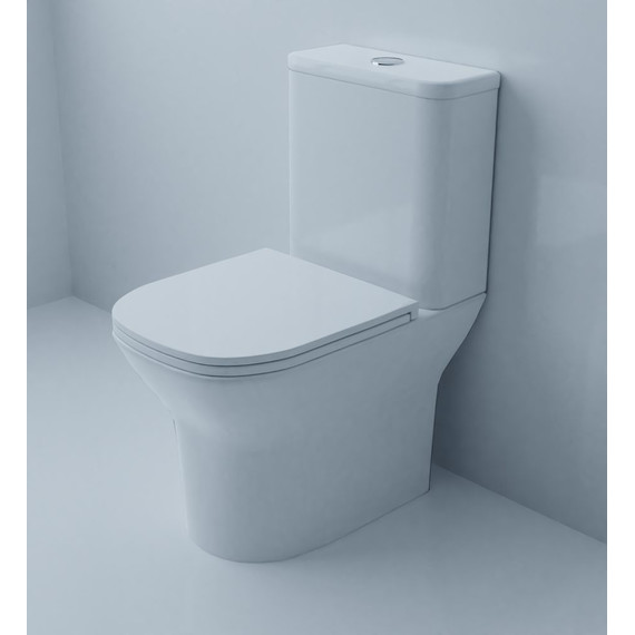 Унитаз-компакт безободковый Azario Iris AZ-8353 с крышкой микролифт - фото, картинка 2 Унитаз-компакт безободковый Azario Iris AZ-8353 с крышкой микролифт - фото 2