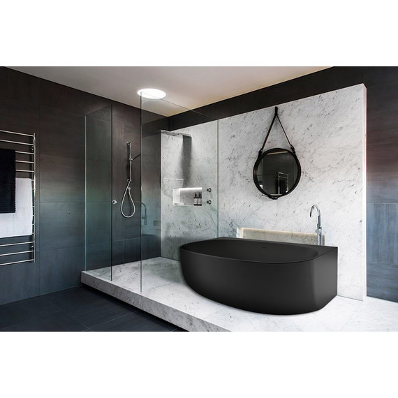 Ванна акриловая Azario Cambridge 170х88 см, чёрный матовый - фото 4