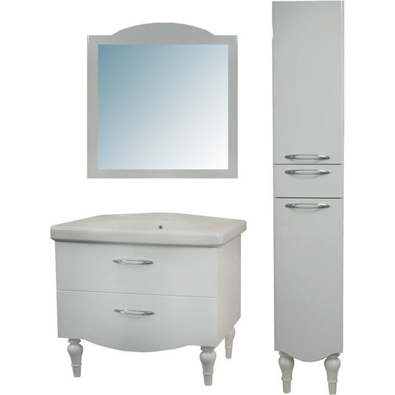 Пенал напольный Azario Luxury 35 см L, белый - фото 2