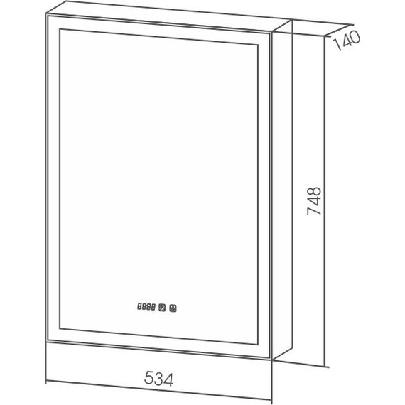 Зеркало-шкаф Azario Киото Led 60 см + часы - фото 3