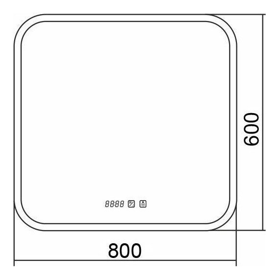 Зеркало Azario Стив New Led 80 см LED-00002377 - фото 3