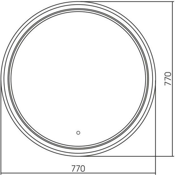 Зеркало Azario Lima Led 77 см - фото 4