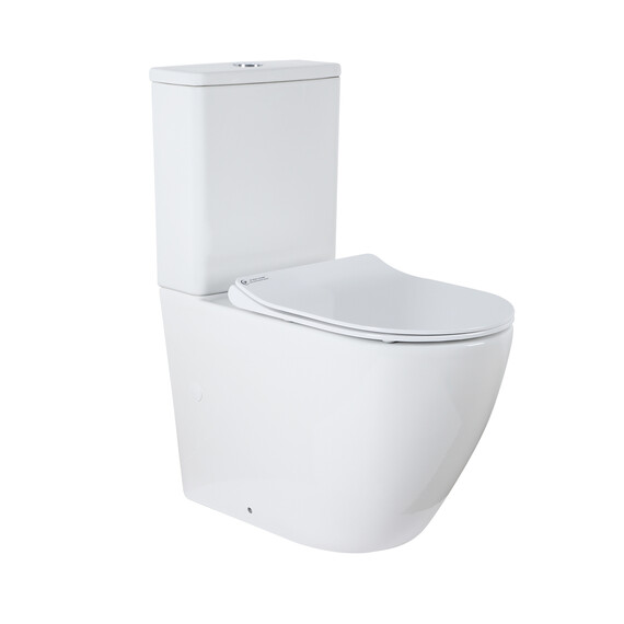 Унитаз-компакт безободковый Azario Grado AZ-2141 с крышкой микролифт - фото 