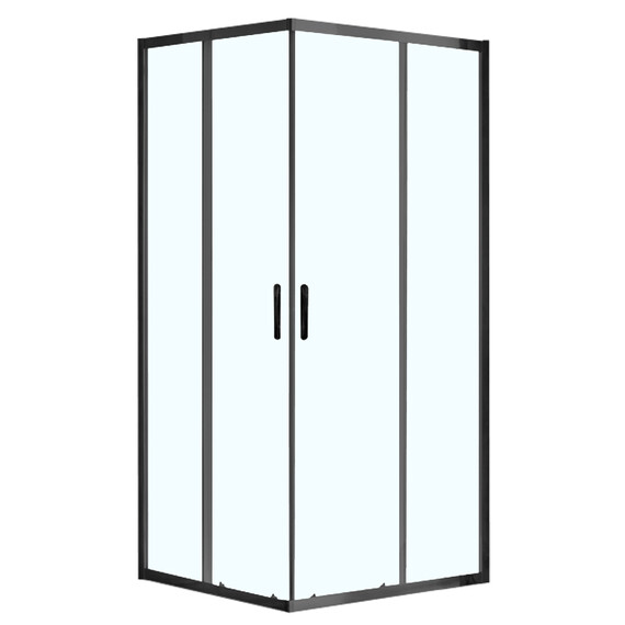 Душевое ограждение Azario Milton 90х90 см AZ-ND1142 900 Black, черный/прозрачное - фото 