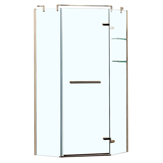 Душевое ограждение Azario Montreal AZ-NWG3231 100х100 см (стекло 8 мм) золото/прозрачное - фото 