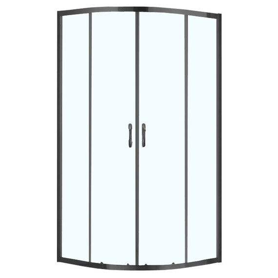 Душевое ограждение Azario Milton 90х90 см AZ-ND2142 900 Black, черный/прозрачное - фото 