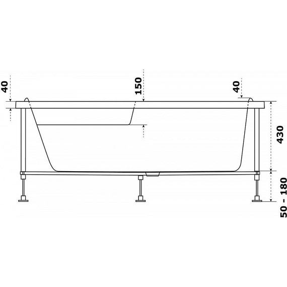 Ванна акриловая Azario Микона 170x110 см R МИВ0004 - фото 4
