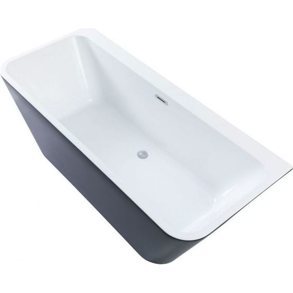 Ванна отдельностоящая Aquanet Family Perfect 170х75 см 13775-MW-MB, чёрный матовый - фото 