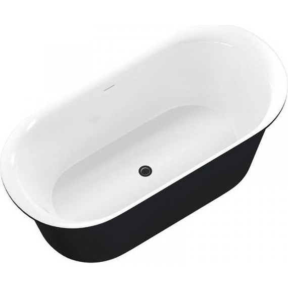 Ванна отдельностоящая Aquanet Family Smart 170х78 см 88778-GW-MB, чёрный глянцевый - фото 