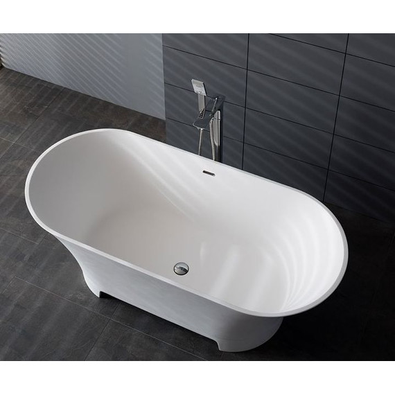 Ванна отдельностоящая Aquanet Bloom Ellipse 165х75 см TC-S92, белый матовый - фото 3