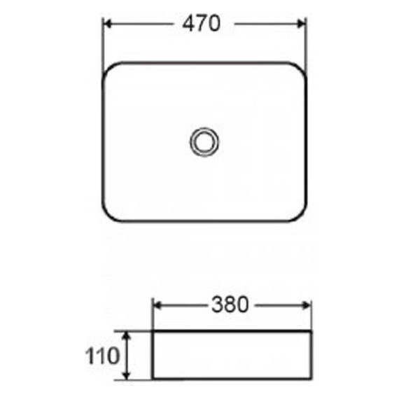 Раковина-чаша Azario 47 см AZ-2178-S - фото 3