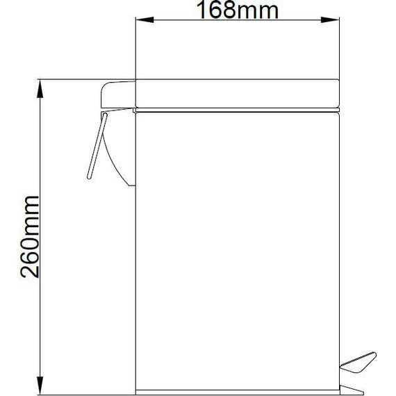Ведро для мусора с педалью Azario 3 л AZ-301-3L - фото 2