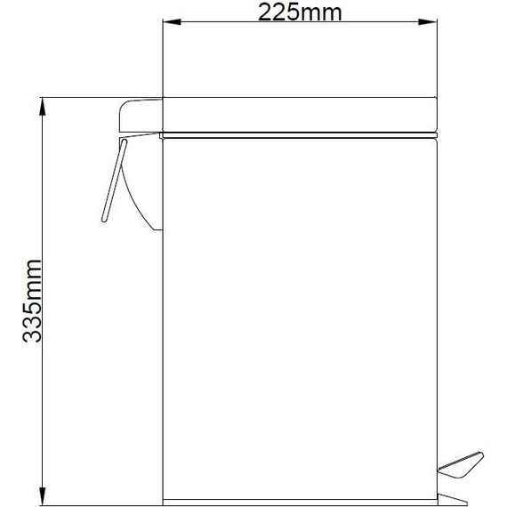 Ведро для мусора с педалью Azario 8 л AZ-301-8L - фото 2