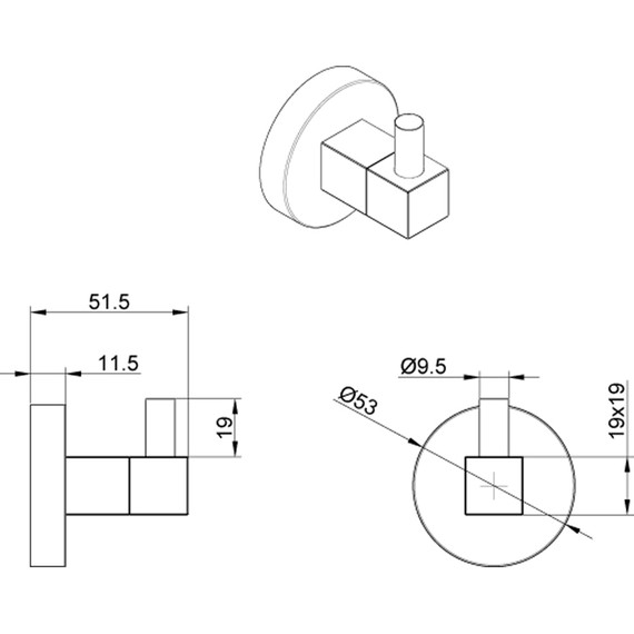 Крючок Azario Nessy AZ-73105A - фото 3