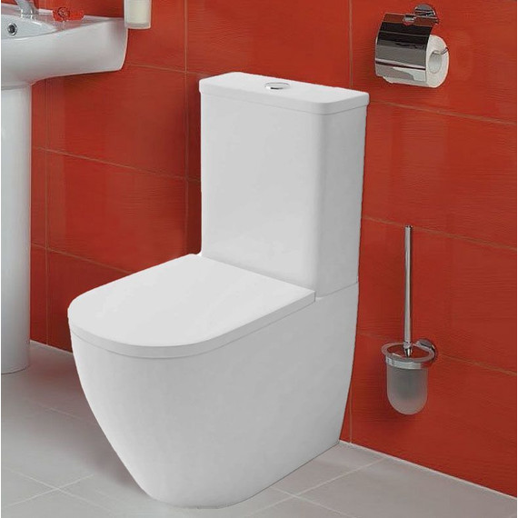 Унитаз-компакт безободковый Azario Renda AZ-8693 с крышкой микролифт - фото 3