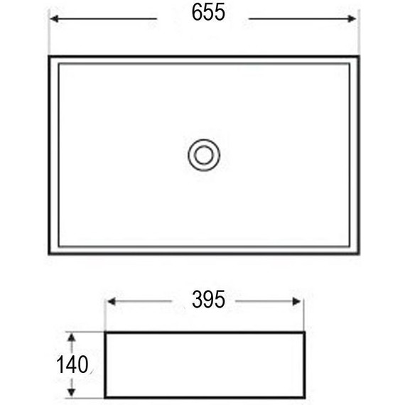 Раковина врезная на столешницу Azario 65 см AZ416 - фото, картинка 3 Раковина врезная на столешницу Azario 65 см AZ416 - фото 3