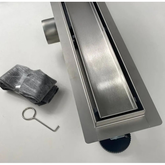 Трап TIM 50 см BAD455002, серый металлик (под плитку) - фото 10