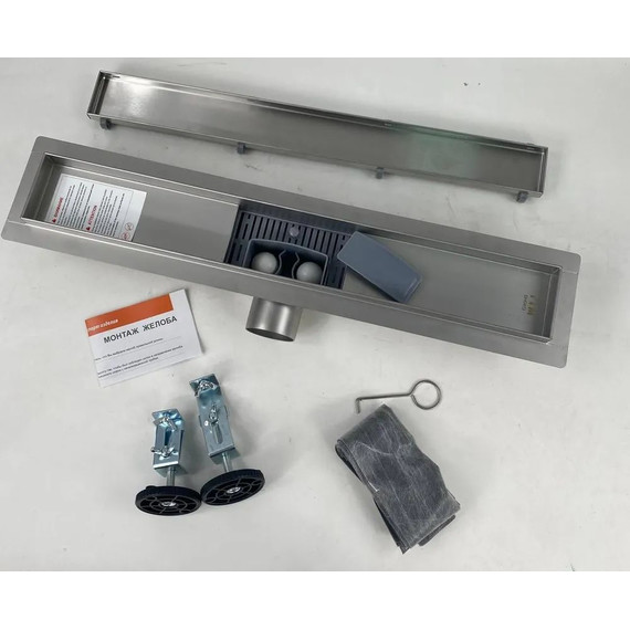 Трап TIM 50 см BAD455002, серый металлик (под плитку) - фото 12