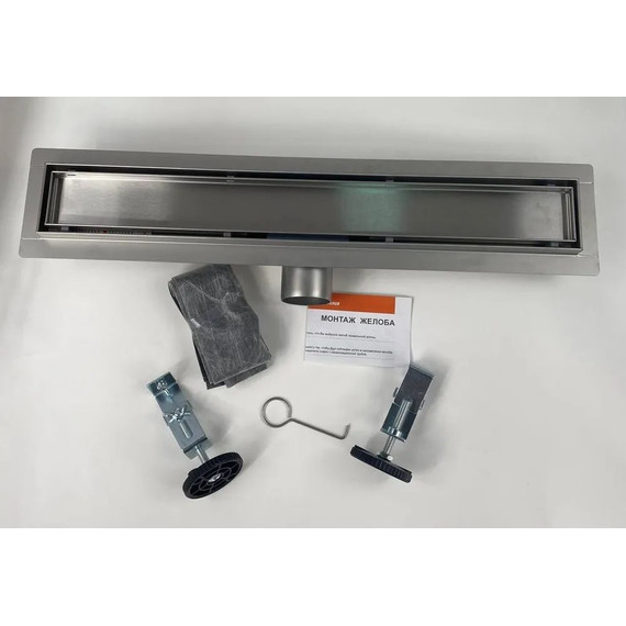 Трап TIM 50 см BAD455002, серый металлик (под плитку) - фото 2