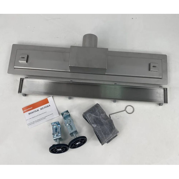 Трап TIM 60 см BAD456002, серый металлик (под плитку) - фото 13