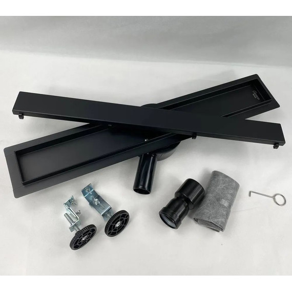 Трап Zeissler 40 см BAD554002BK, чёрный матовый (под плитку) - фото 6