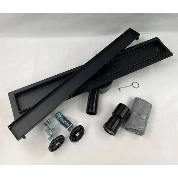 Трап Zeissler 40 см BAD554002BK, чёрный матовый (под плитку) - фото 9