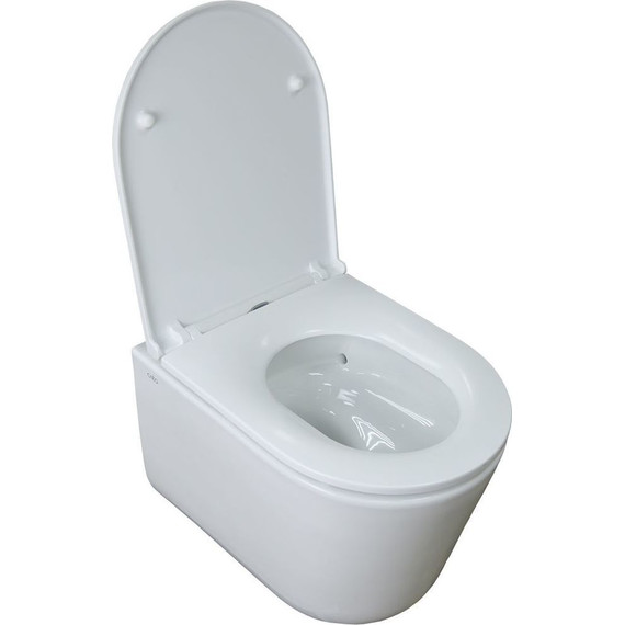 Унитаз подвесной безободковый Creo Ceramique Lyon LY1100R с крышкой микролифт (Система смыва торнадо) - фото 3