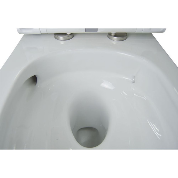 Унитаз подвесной безободковый Creo Ceramique Lyon LY1100R с крышкой микролифт (Система смыва торнадо) - фото 7