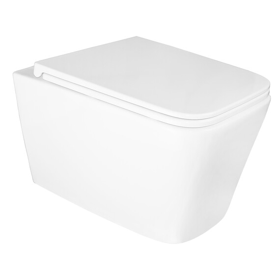 Унитаз подвесной безободковый Azario AZ-0057 с крышкой микролифт - фото 