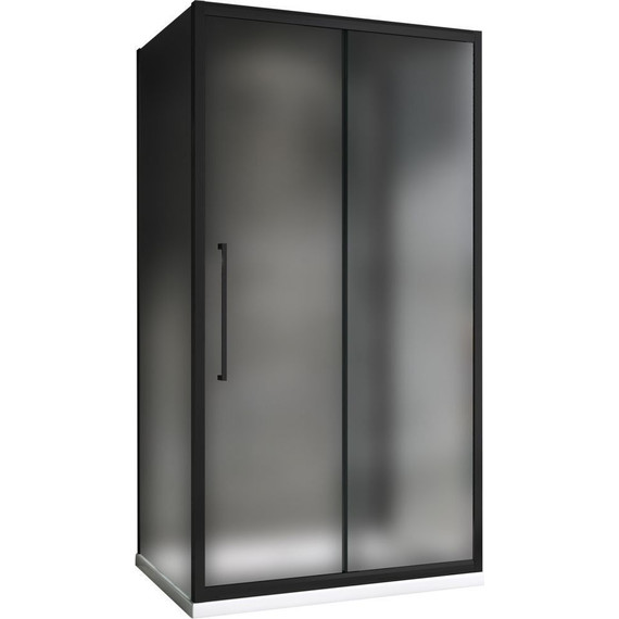 Душевое ограждение Abber Schwarzer Diamant 110x70 см AG30110BMH-S70BM-S70BM, чёрный/матовое - фото 2