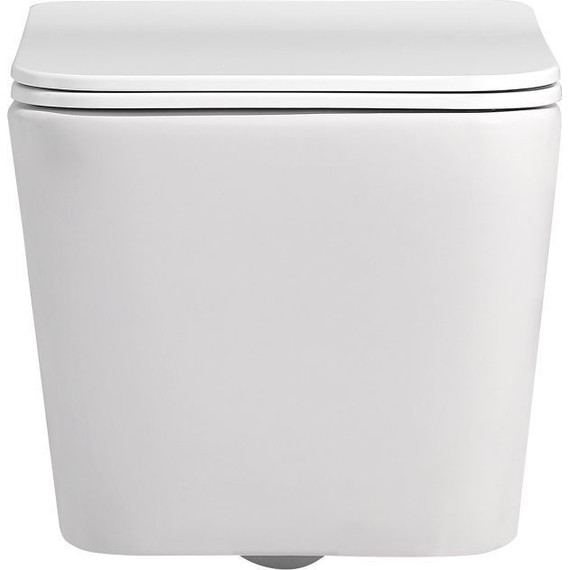 Унитаз подвесной безободковый Abber Rechteck AC1201MW с тонкой крышкой микролифт, белый матовый - фото, картинка 5 Унитаз подвесной безободковый Abber Rechteck AC1201MW с тонкой крышкой микролифт, белый матовый - фото 5