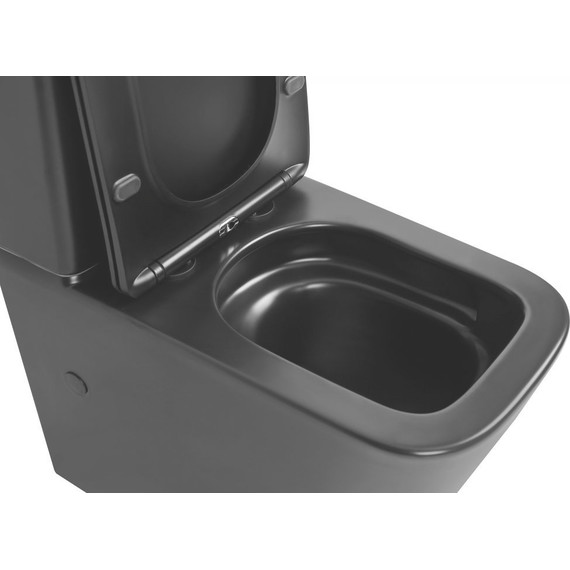 Унитаз-компакт безободковый Abber Rechteck AC1210TMB (смыв торнадо) с тонкой крышкой микролифт, чёрный матовый, Цвет производителя: чёрный матовый - фото, картинка 7 Унитаз-компакт безободковый Abber Rechteck AC1210TMB (смыв торнадо) с тонкой крышкой микролифт, чёрный матовый, Цвет производителя: чёрный матовый - фото 7