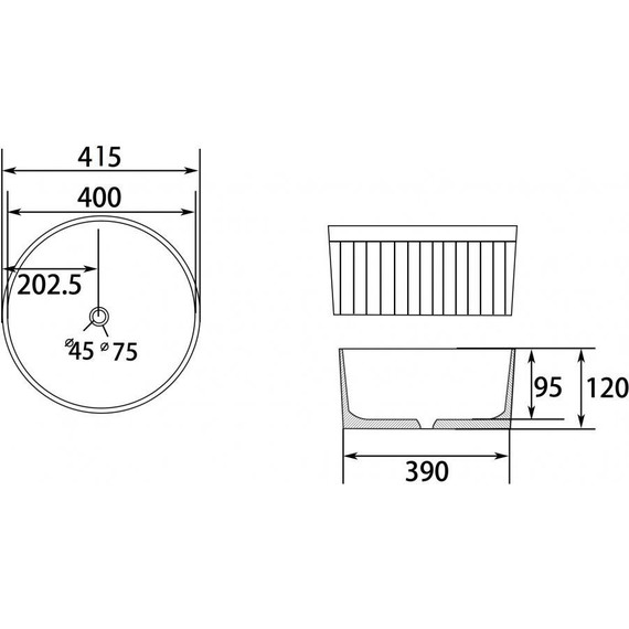 Раковина-чаша Abber Bequem 40 см AC2114Regen, хамелеон - фото 5