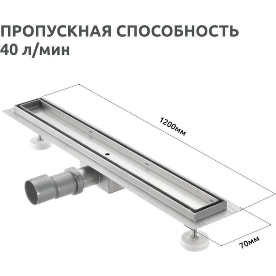Трап TIM 120 см BAD4512002 (под плитку) - фото 13