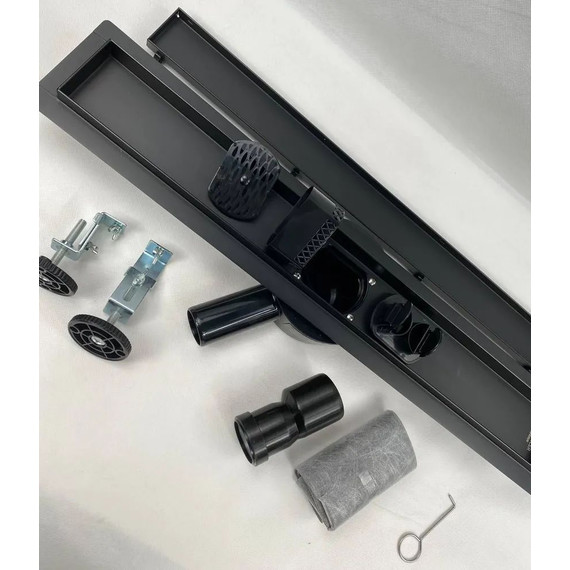 Трап Zeissler 70 см BAD557002BK, чёрный матовый (под плитку) - фото 13